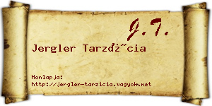 Jergler Tarzícia névjegykártya